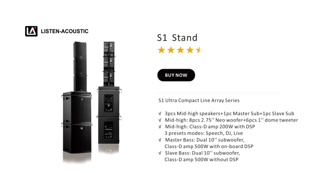 S1-Stand Big Power Speakers for Indoor &amp; Outdoor Ultra Compact Line-Array