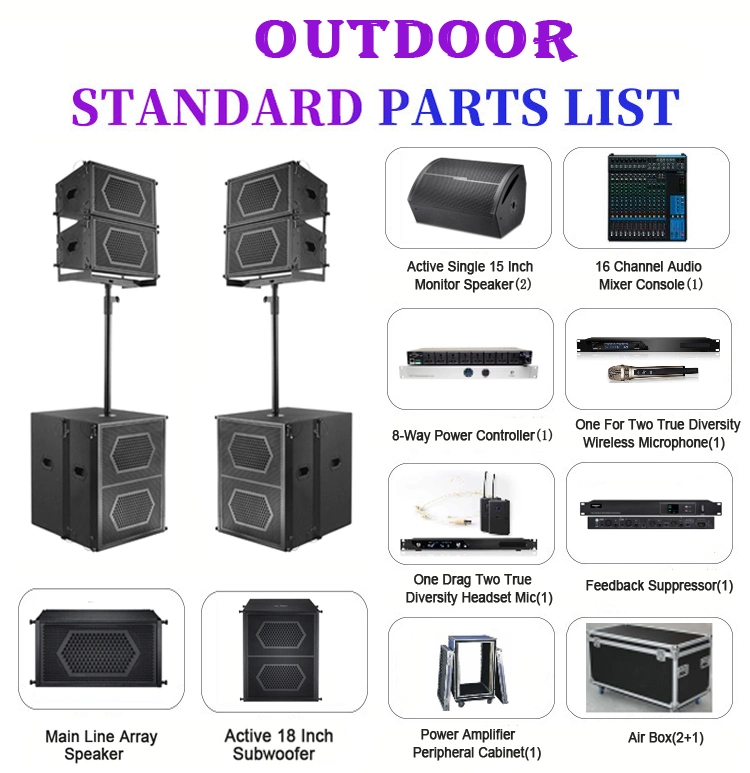 Outdoor Activity Power Amplifier Concert Speaker Professional Audio Surround Sound System