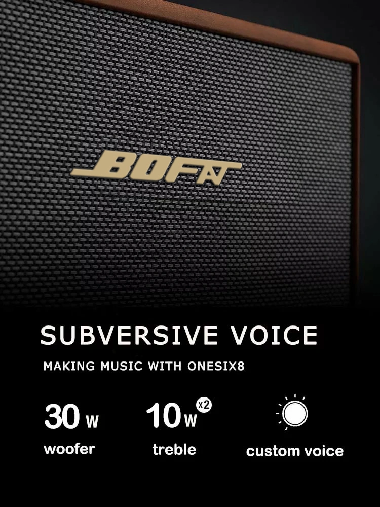 Wooden Home Loud Powered 80W Speaker Indoor Wireless Bluetooth Speaker for Party Karaoke